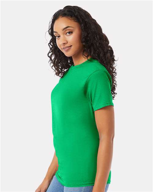Hanes 5280 Kelly Green — on model side