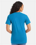 Hanes 5280 Teal — on model back