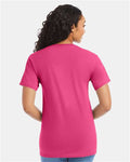 Hanes 5280 Wow Pink — on model back