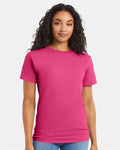 Hanes 5280 Wow Pink — on model front