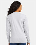 Hanes 5286 Ash — on model back