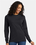 Hanes 5286 Charcoal Heather — on model front