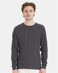 Hanes 5286 Smoke Grey — on model front