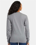 Hanes 5286 Oxford Grey — on model back