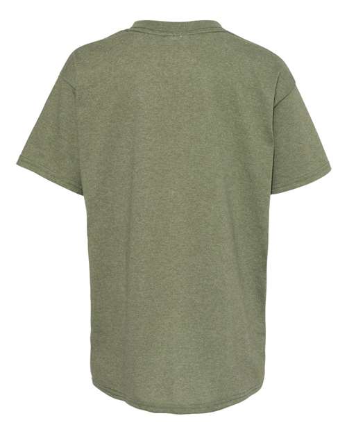 Hanes 5370 Heather Green — back