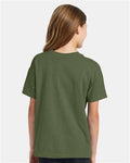 Hanes 5370 Heather Green — on model back