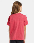 Hanes 5370 Heather Red — on model back