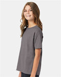 Hanes 5370 Oxford Grey — on model side