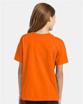 Hanes 5370 Safety Orange — on model back