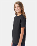 Hanes 5450 Charcoal Heather — on model side
