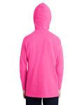 Youth Long-Sleeve Hooded T-Shirt - Hot Pink