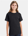 Hanes 5480 Charcoal Heather — on model front