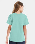 Hanes 5480 Clean Mint — on model back