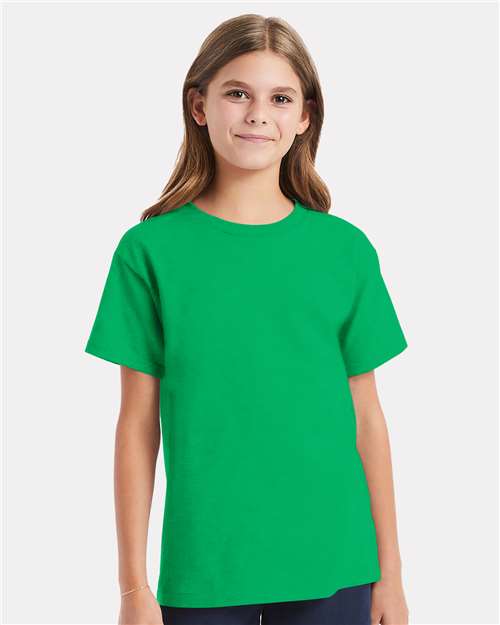 Hanes 5480 Kelly Green — on model front