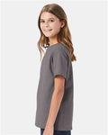 Hanes 5480 Oxford Grey — on model side