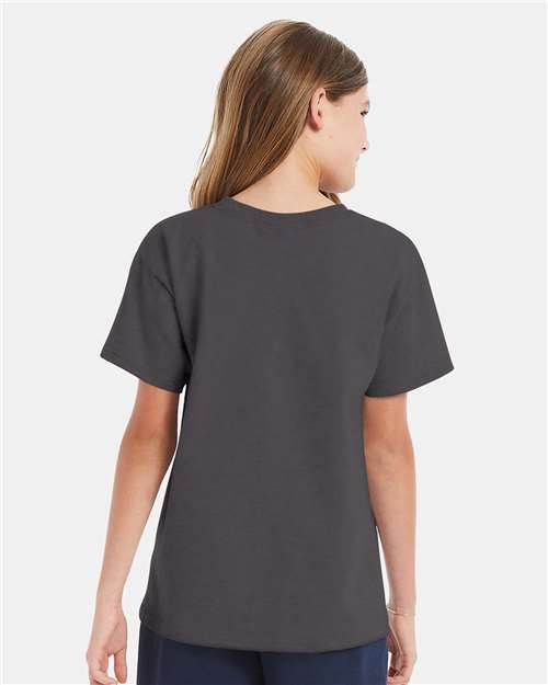 Hanes 5480 Smoke Grey — on model back