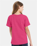 Hanes 5480 Wow Pink — on model back