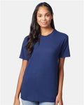 Hanes 42TB Solid Navy Triblend — on model front