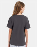 Hanes 498Y Smoke Grey — on model back