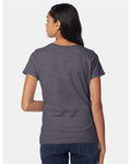 Hanes SL04 Charcoal Heather — on model back
