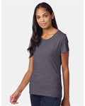 Hanes SL04 Charcoal Heather — on model side