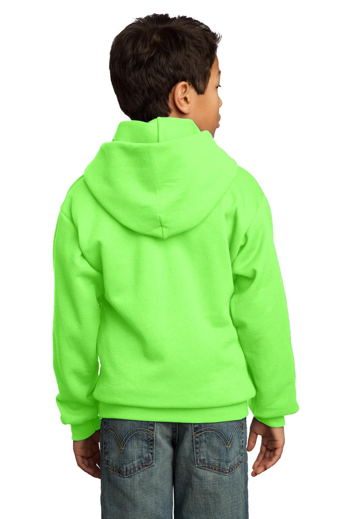 Youth Core Fleece Pullover Hoodie - Neon Green
