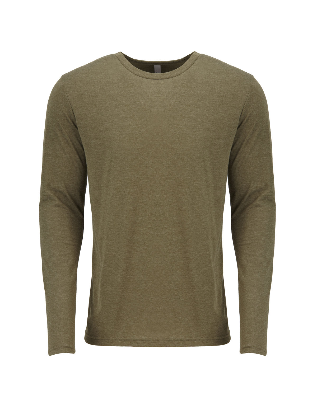 Men's Triblend Long-Sleeve Crew - Military Green