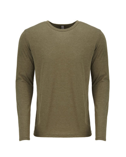 Men's Triblend Long-Sleeve Crew - Military Green
