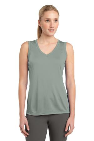 Women's Sleeveless PosiCharge Competitor V-Neck Tee - Silver