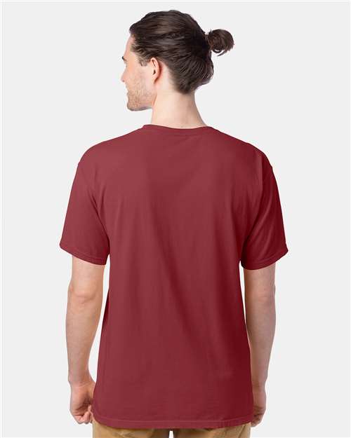 ComfortWash by Hanes GDH100 Cayenne — on model back