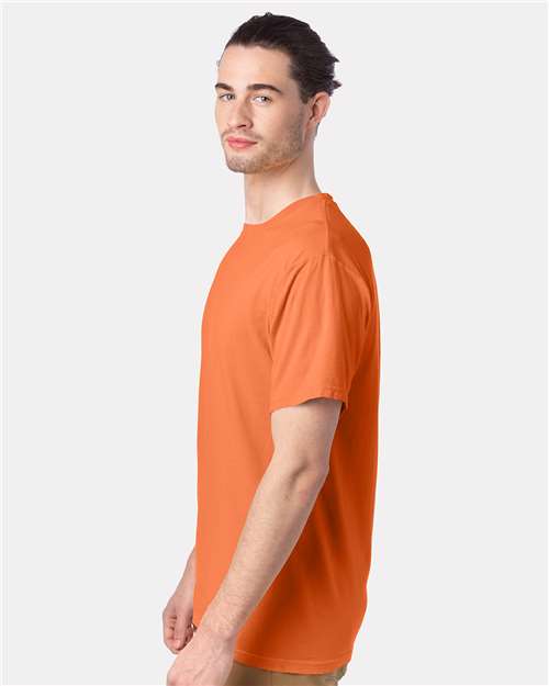 ComfortWash by Hanes GDH100 Horizon Orange — on model side
