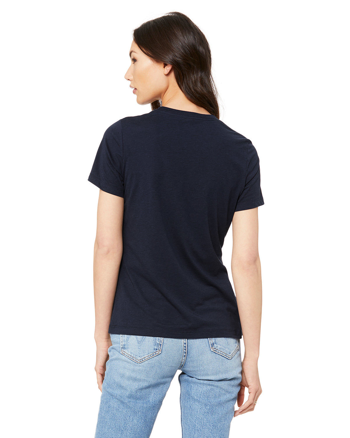 Women's Triblend Relaxed Jersey Short-Sleeve T-Shirt - Solid Navy Triblend