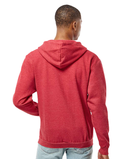 Unisex Fleece Zip Hoodie - Heather Red