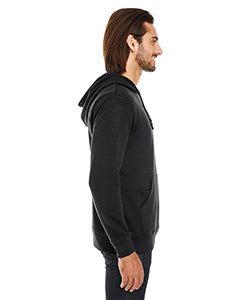 Unisex Triblend French Terry Hoodie - Black Solid