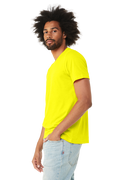 Unisex Heather CVC T-Shirt - Neon Yellow