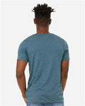 BELLA + CANVAS 3301 Heather Deep Teal — on model back
