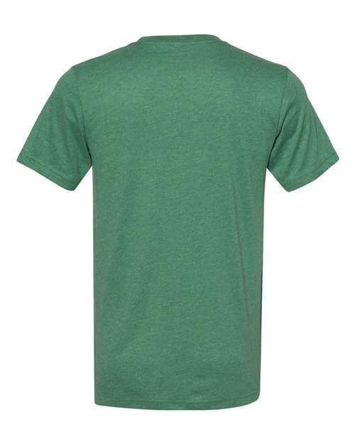 BELLA + CANVAS 3301 Heather Grass Green — back