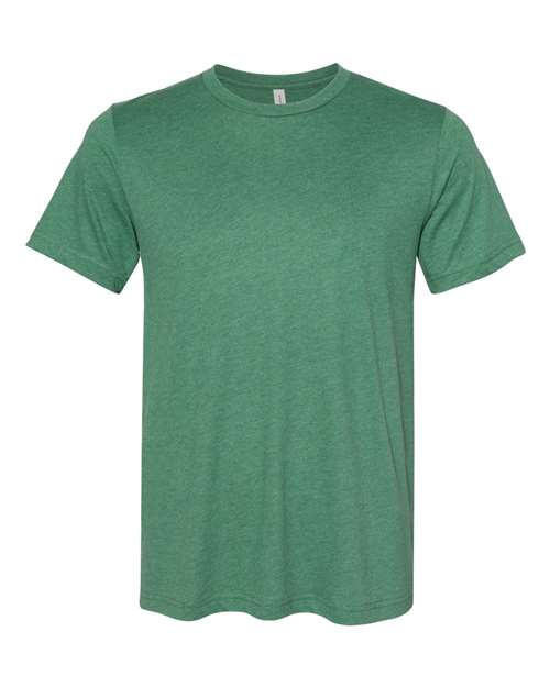 BELLA + CANVAS 3301 Heather Grass Green — front