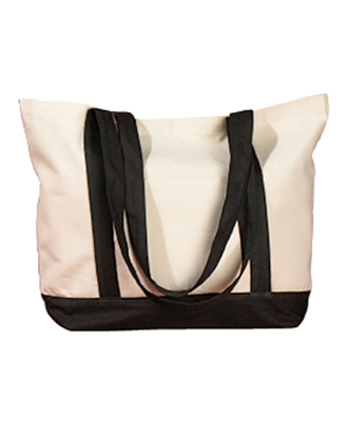 Canvas Boat Tote - Natural / Black