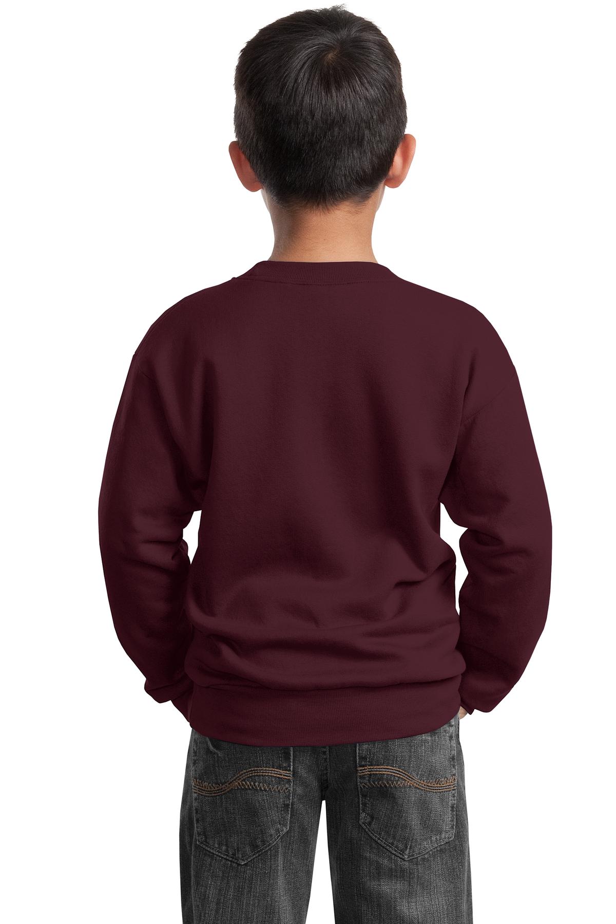 Youth Core Fleece Crewneck Sweatshirt - Maroon