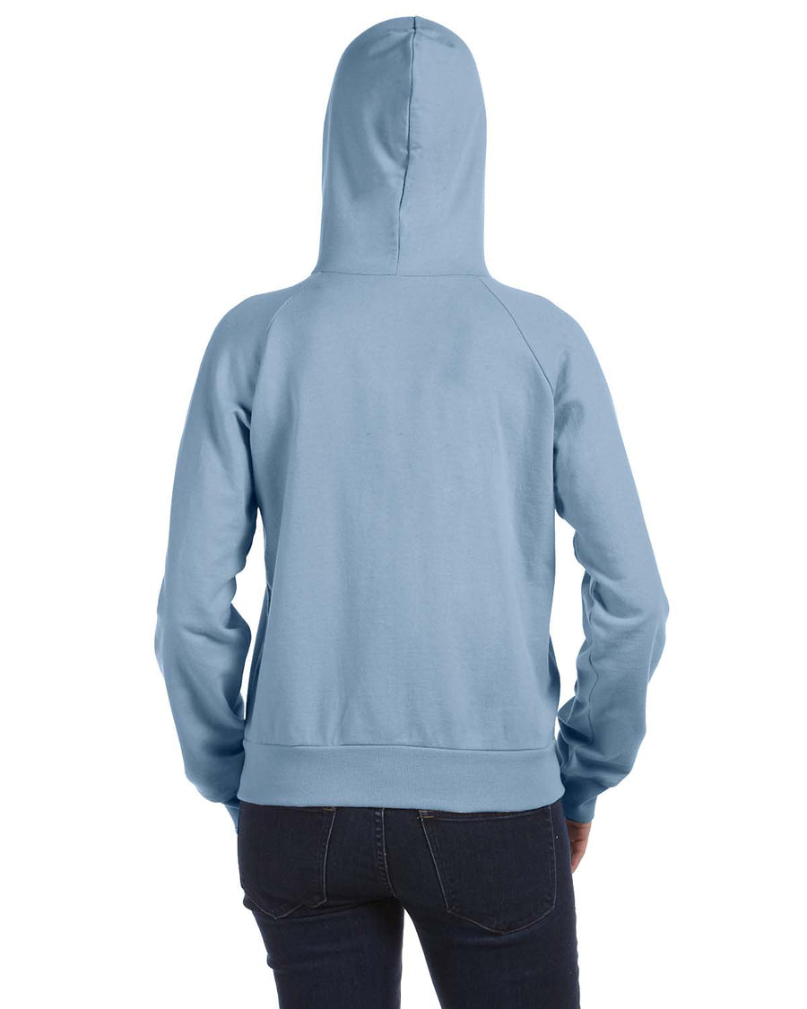 Women's Fleece Full-Zip Raglan Hoodie - Baby Blue