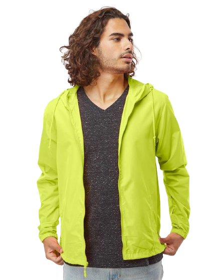 Unisex Water-Resistant Lightweight Windbreaker - Safety Yellow