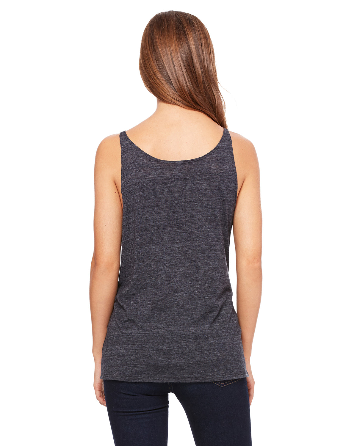 Women's Slouchy Tank - Black Slub