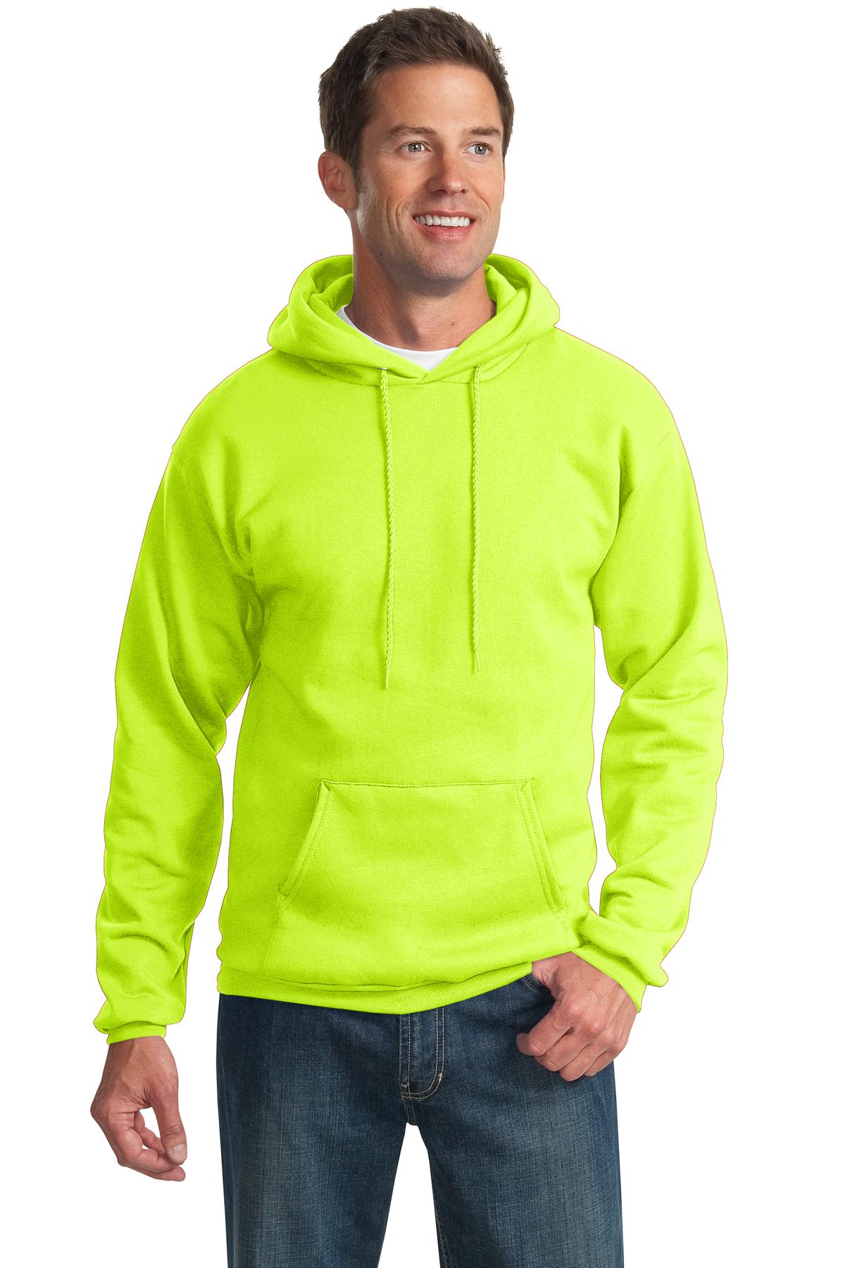 Unisex Tall Essential Fleece Pullover Hoodie - Safety Green