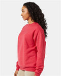 Hanes P160 Heather Red — on model side