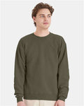 Hanes P160 Fatigue Green — on model front