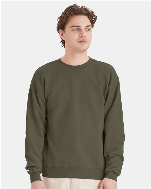 Hanes P160 Fatigue Green — on model front