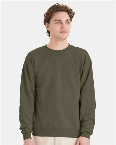 Hanes P160 Fatigue Green — on model front