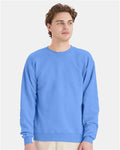 Hanes P160 Carolina Blue — on model front