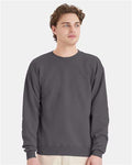 Hanes P160 Smoke Grey — on model front